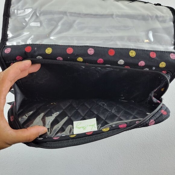 Vera Bradley Havana Hanging Organizer Travel Cosmetic Bag Polka Dots Zipper - Picture 6 of 12